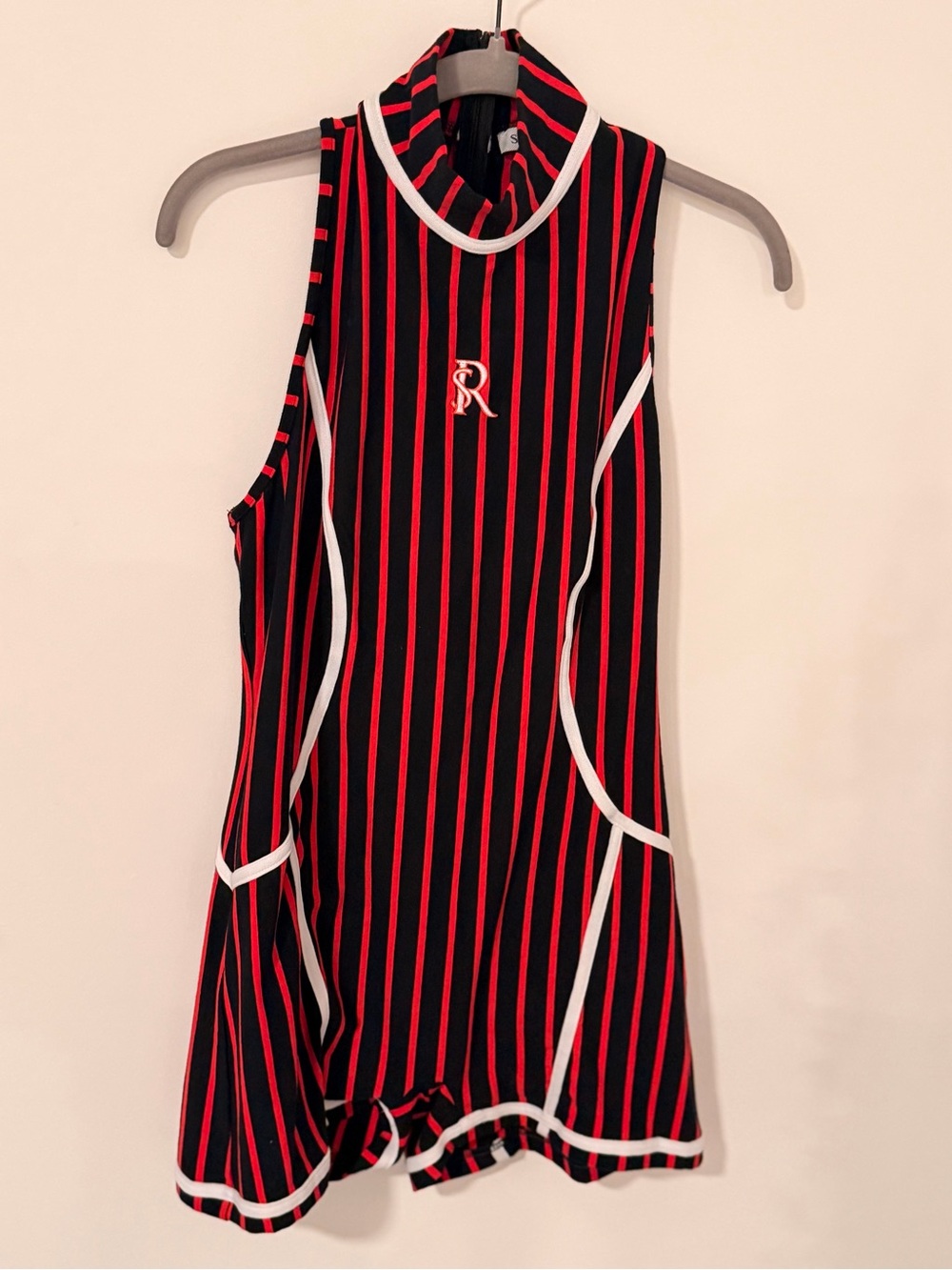 Renaissance Run Black and Red Striped Sleeveless Dress